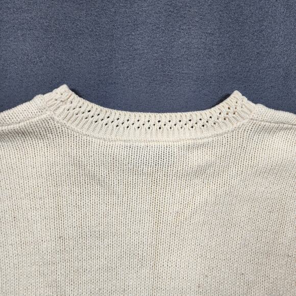 Vtg Mens Sweater Medium Northern Reflections Parkhurst Monochrome White Canada - Picture 10 of 16